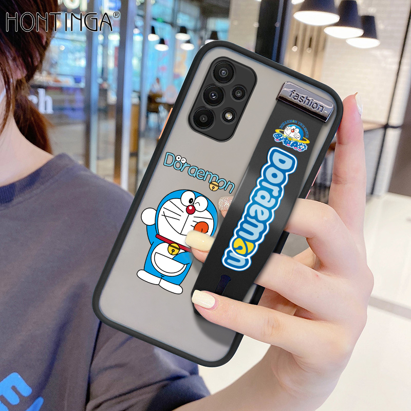 Hontinga Casing Case For Samsung Galaxy A23 Case Shockproof Cartoon Doraemon Phone Case Soft Edge Full Lens Protection Camera Protector Back Cover Casing Hard Case For Boys For Grils