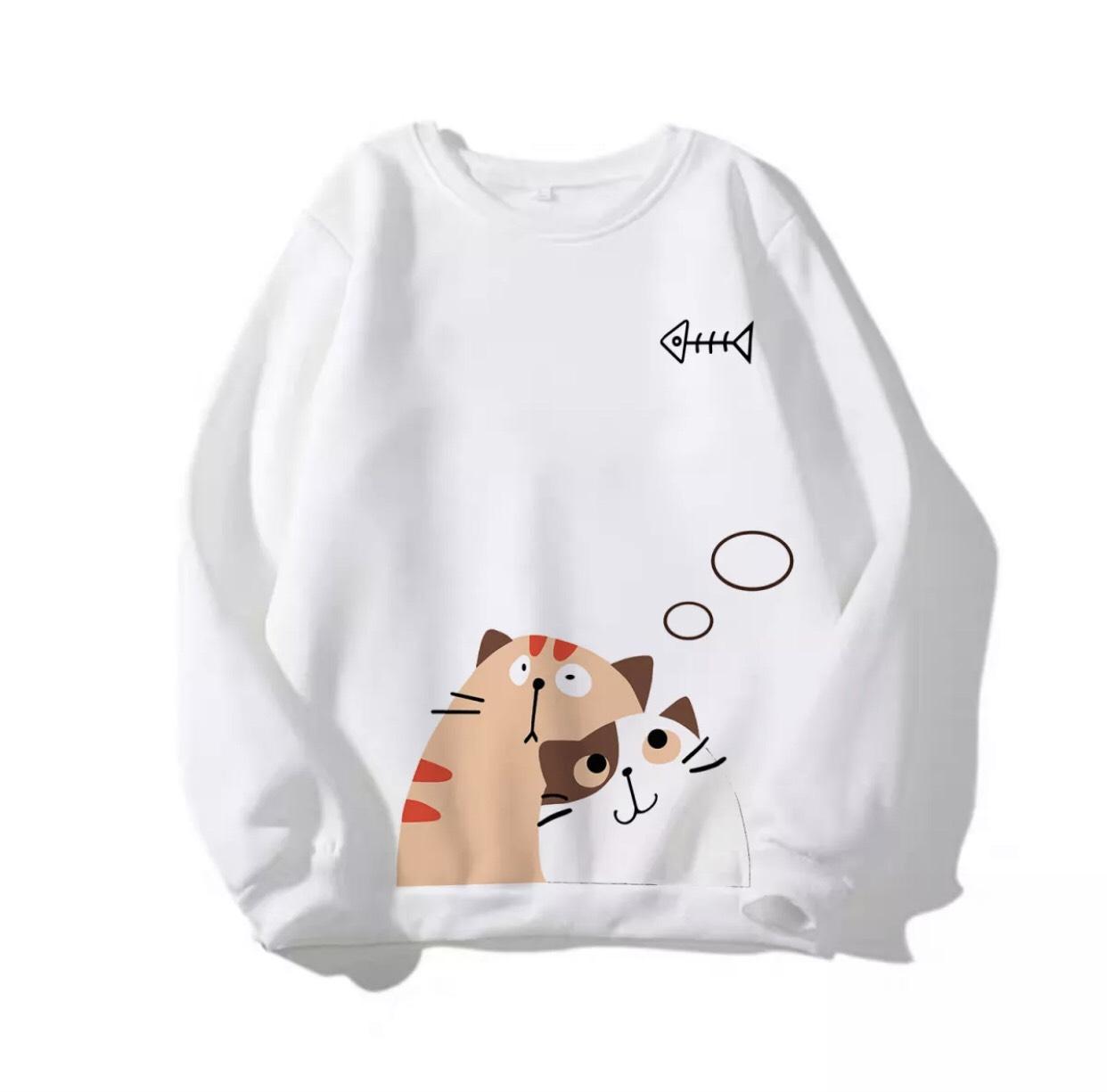 ÁO SWEATER IN MÈO DỄ THUƠNG CỰC CHẤT