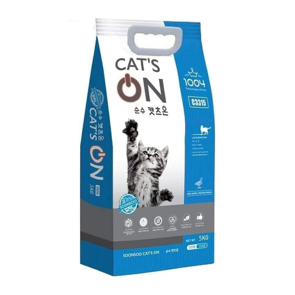 Hạt cho mèo Catson 5kg, Hạt cho mèo xuất xứ Hàn Quốc dành cho mèo mọi lứa tuổi 5kg