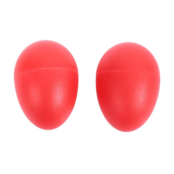 1 Pair Plastic Percussion Musical Egg Maracas Shakers red