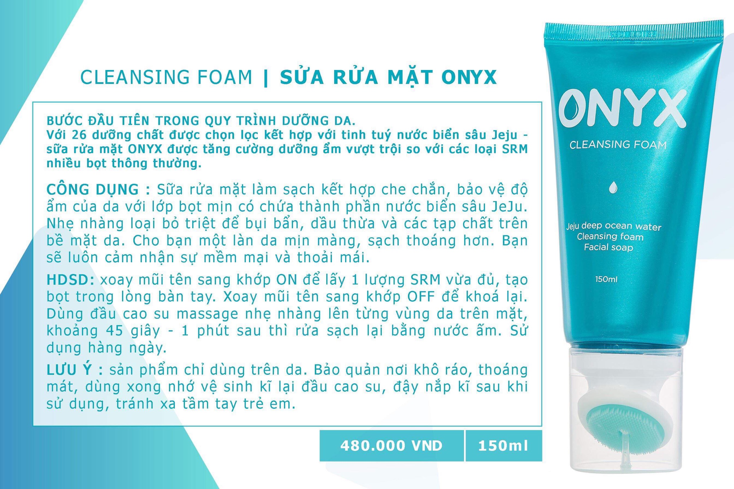[HCM]SỮA RỮA MẶT KÈM ĐẦU MASSAGE LÀM SẠCH SÂU  ONYX