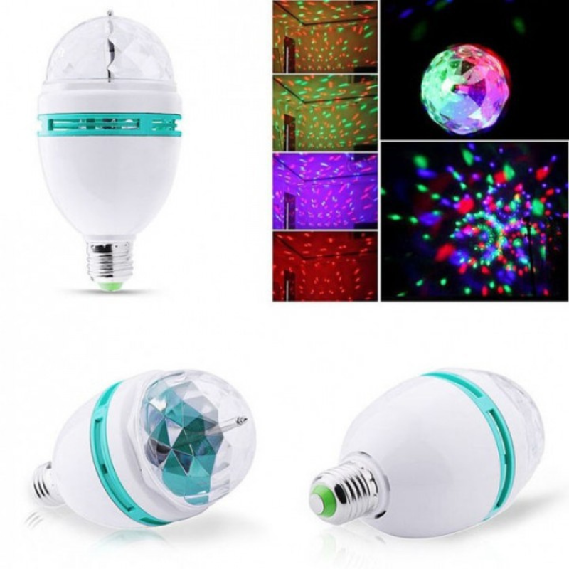 Đèn chớp Đèn led xoay 7 màu tự động- WTD-bs