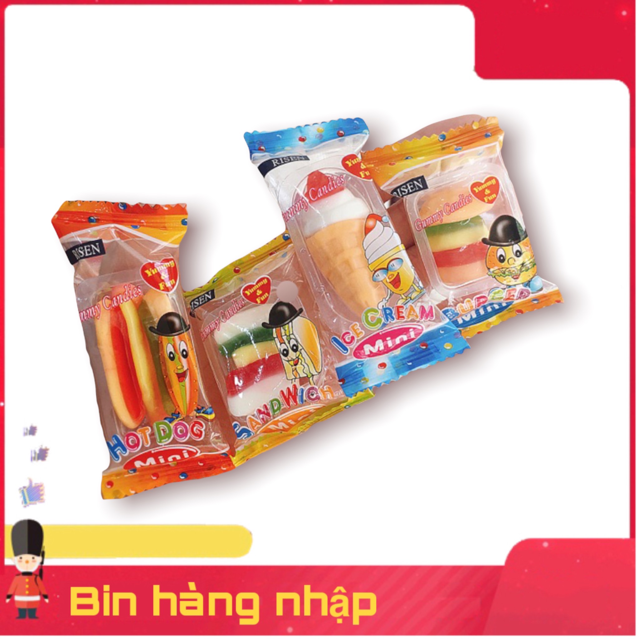 [HCM]Combo 120 gói kẹo dẻo RISEN
