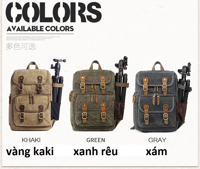 [HCM]Balo máy ảnh canvas hafl cao cấp CANVAS02