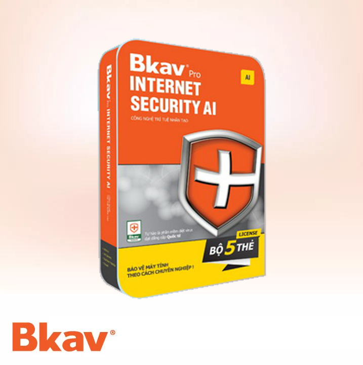 Phần mềm diệt Virus Bkav Pro Internet Security AI Bảo vệ 5 máy tính 1 năm