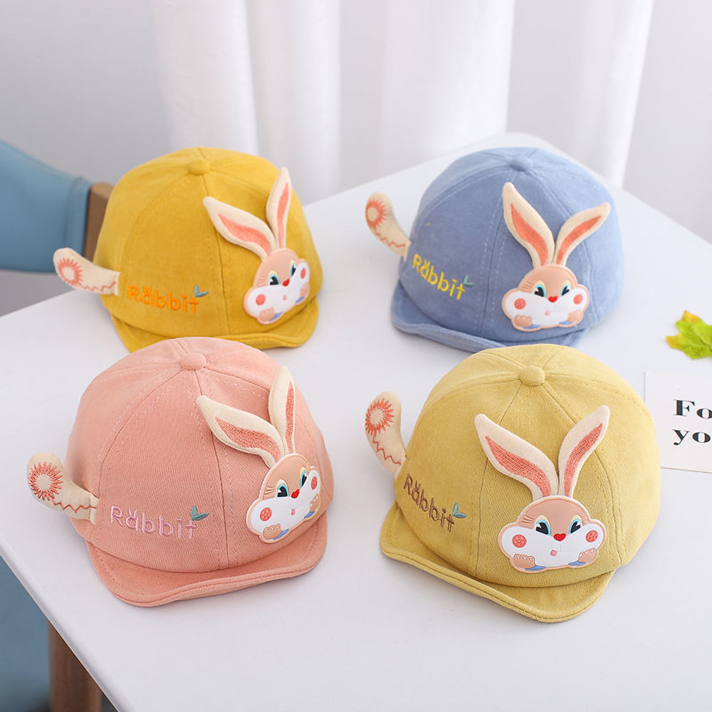 Mũ lưỡi trai cho bé đính hình Thỏ dễ thương