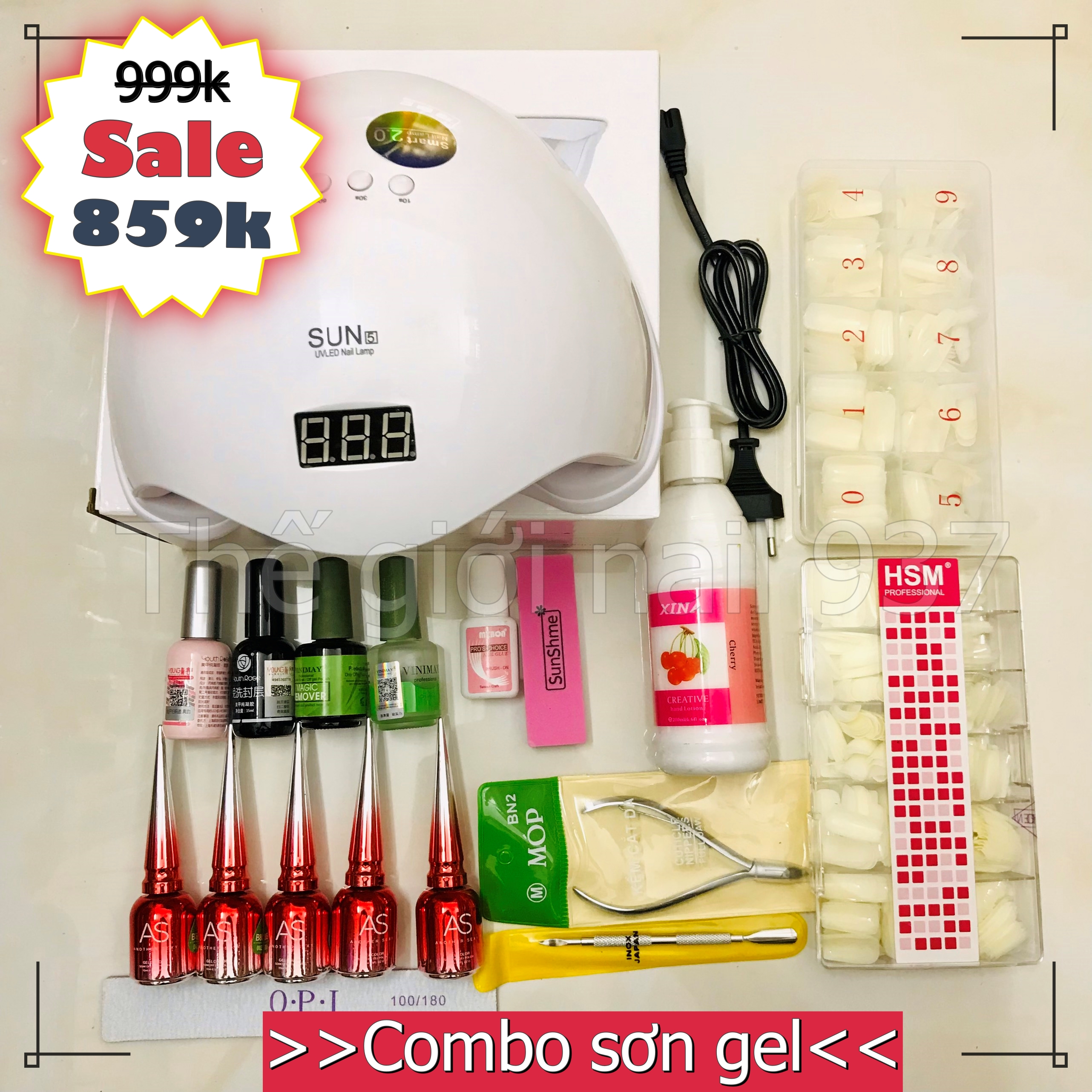Combo đồ làm nail cơ bản 859k - - tgn937 - combo 14