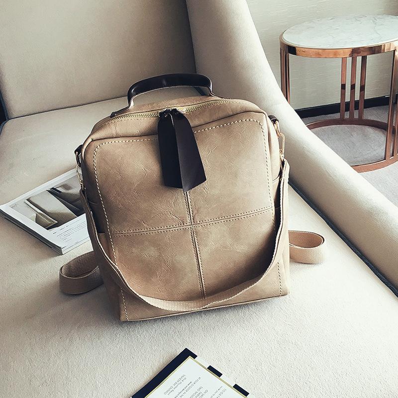 Balo Nữ Form Vuông Da PU Trơn 4 Ngăn Kèm Dây Đeo Chéo BL17