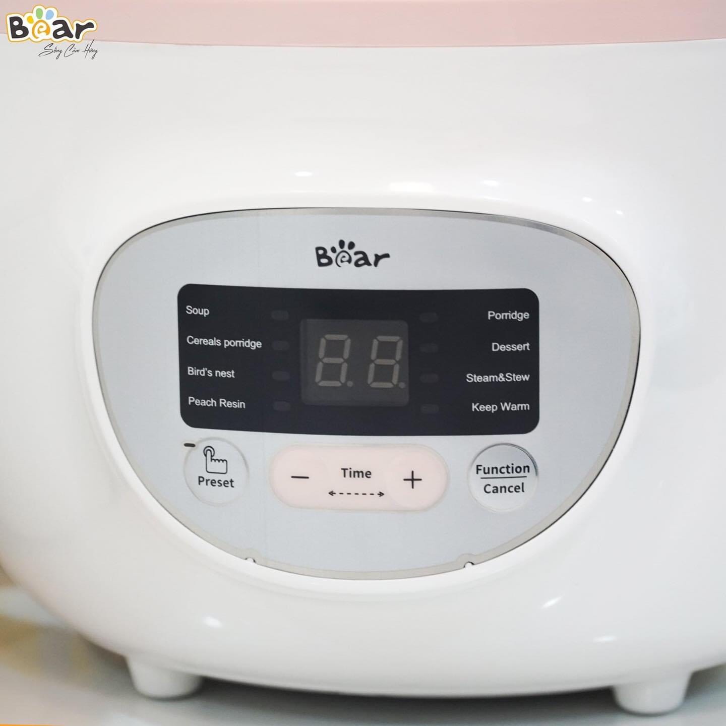 Nồi nấu cháo chậm - chưng - hấp 1,6l hãng Bear