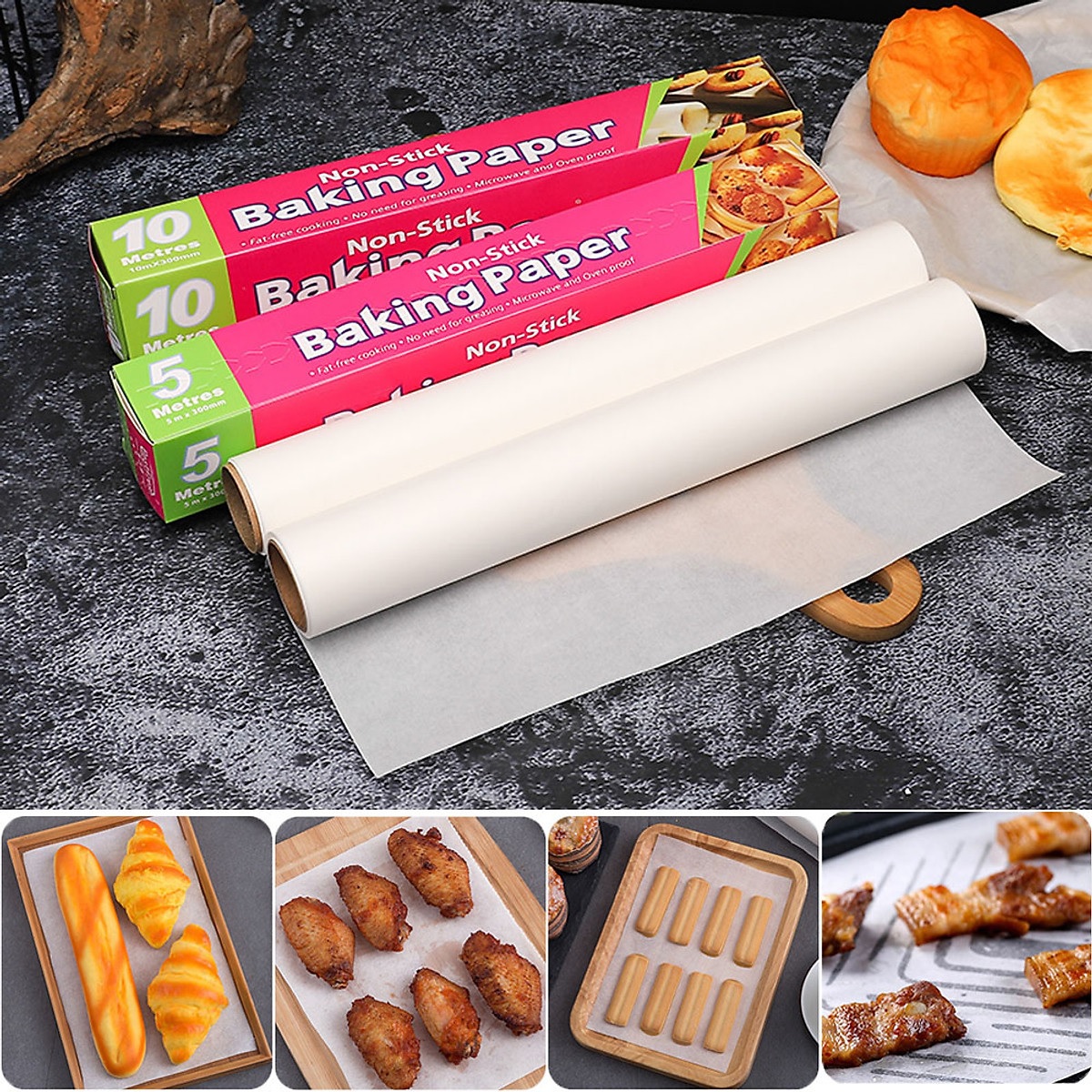 GIẤY NẾN, GIẤY NƯỚNG BÁNH chống dính CAO CẤP  giấy lót bánh. dụng cụ làm bánh chuyên nghiệp