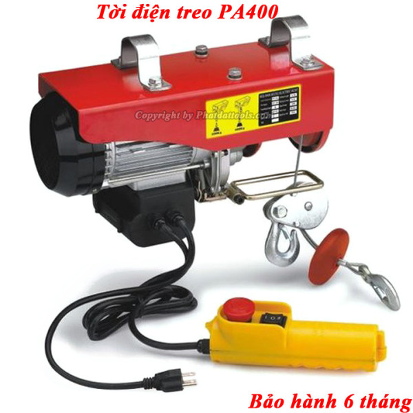 Bảng giá Máy Tời Điện Treo Mini PA400-Công Suất 950W-Tải Trọng 400kg Với 2 Móc Ròng Rọc-Bảo Hành 6 Tháng