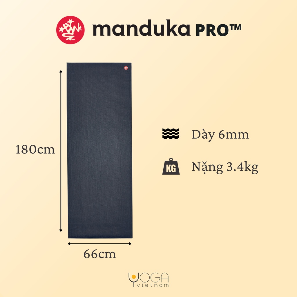 Thảm tập yoga MANDUKA PRO™ 6mm