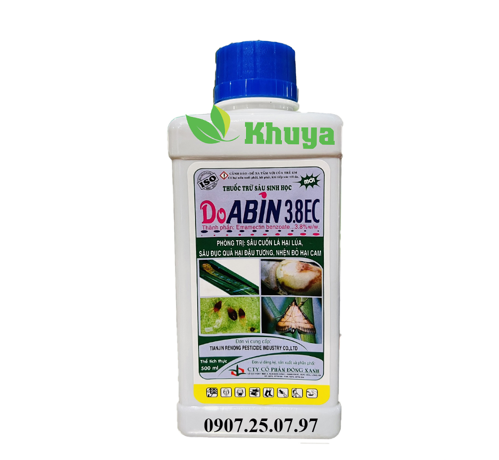 Thuốc trừ sâu sinh học doabin 3.8ec 500ml sâu và nhện