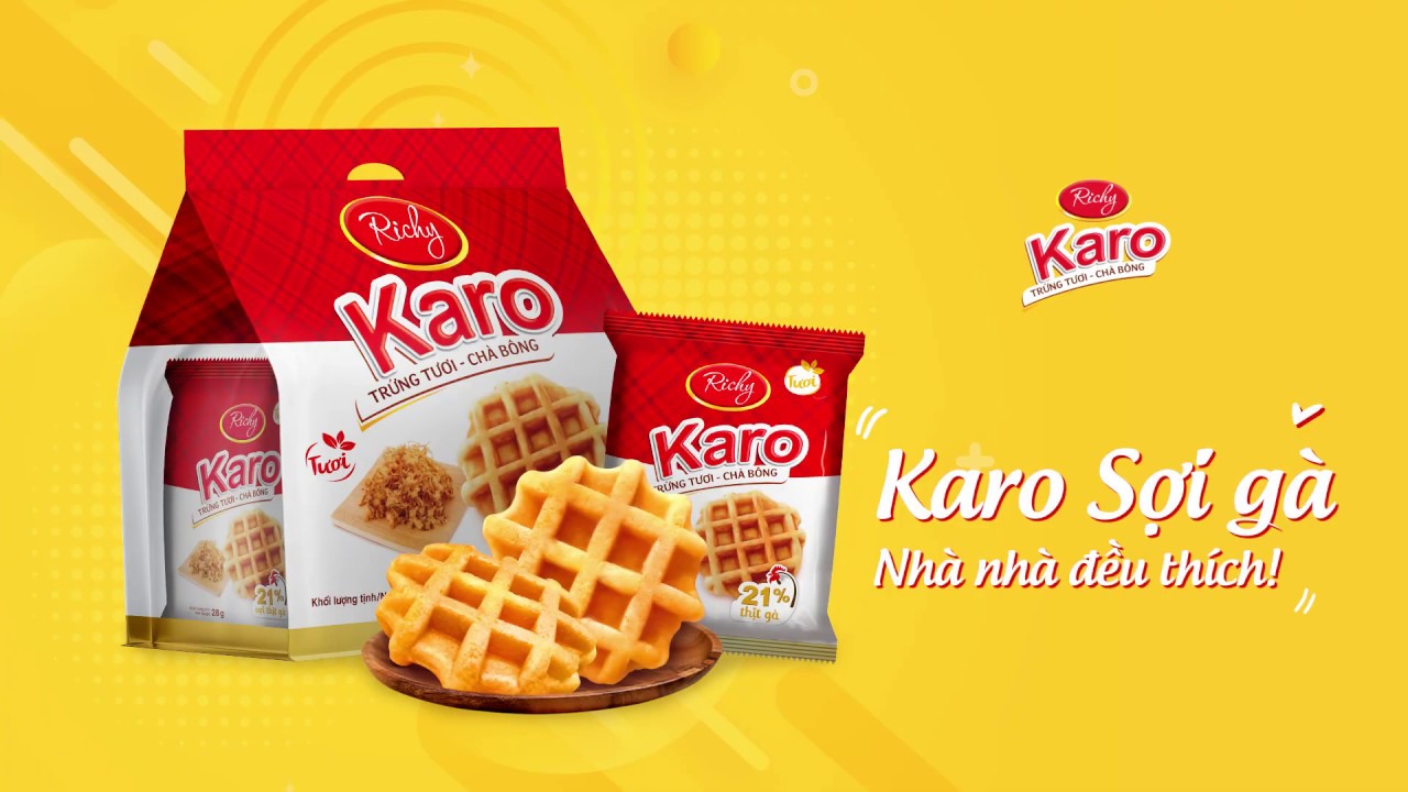 Bánh Trứng Tươi Chà Bông Karo Túi 6 Gói 156G