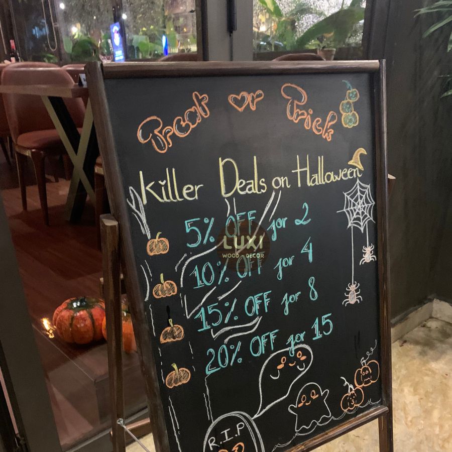 Bảng MENU Cà phê Nhà hàng viết phấn [TẶNG KÈM XỐP + PHẤN MÀU]