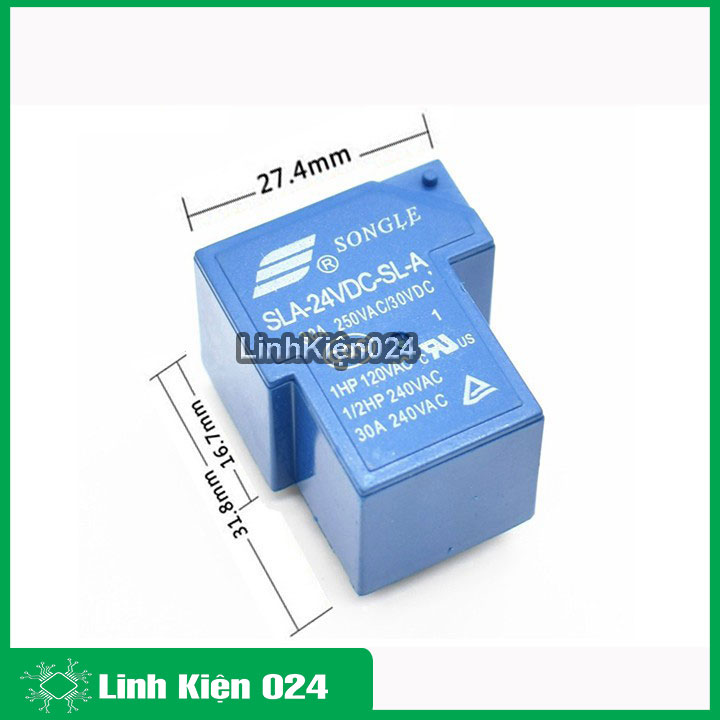 Relay songle SLA 30a - 24v 4 chân