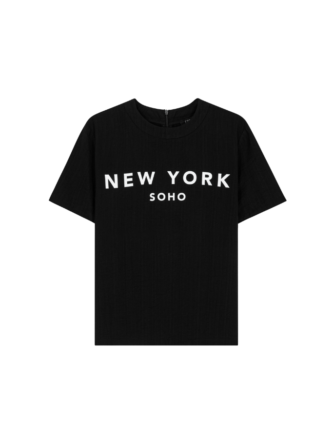 COCO SIN - Áo Lụa Đen New York Soho