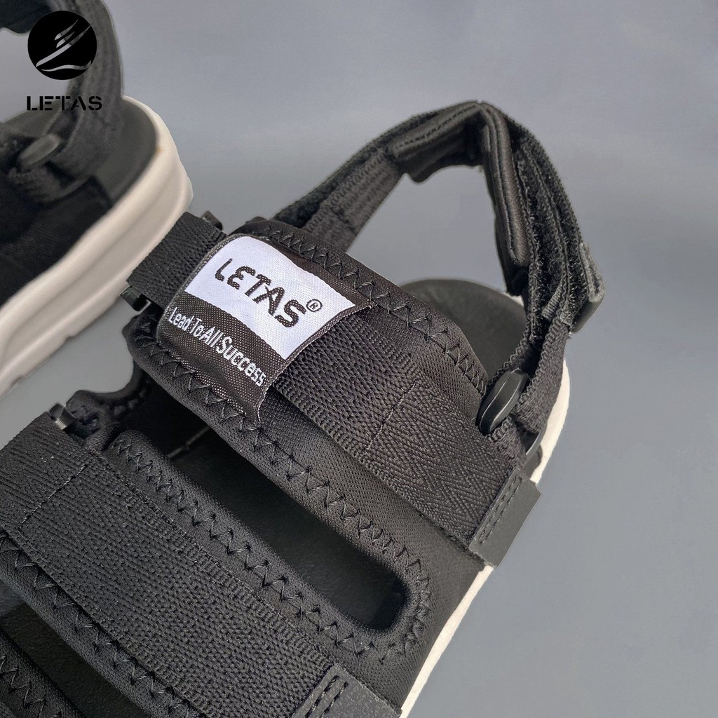Sandal Nữ, Nam Đế Cao Letas D1001 Đen Ghi