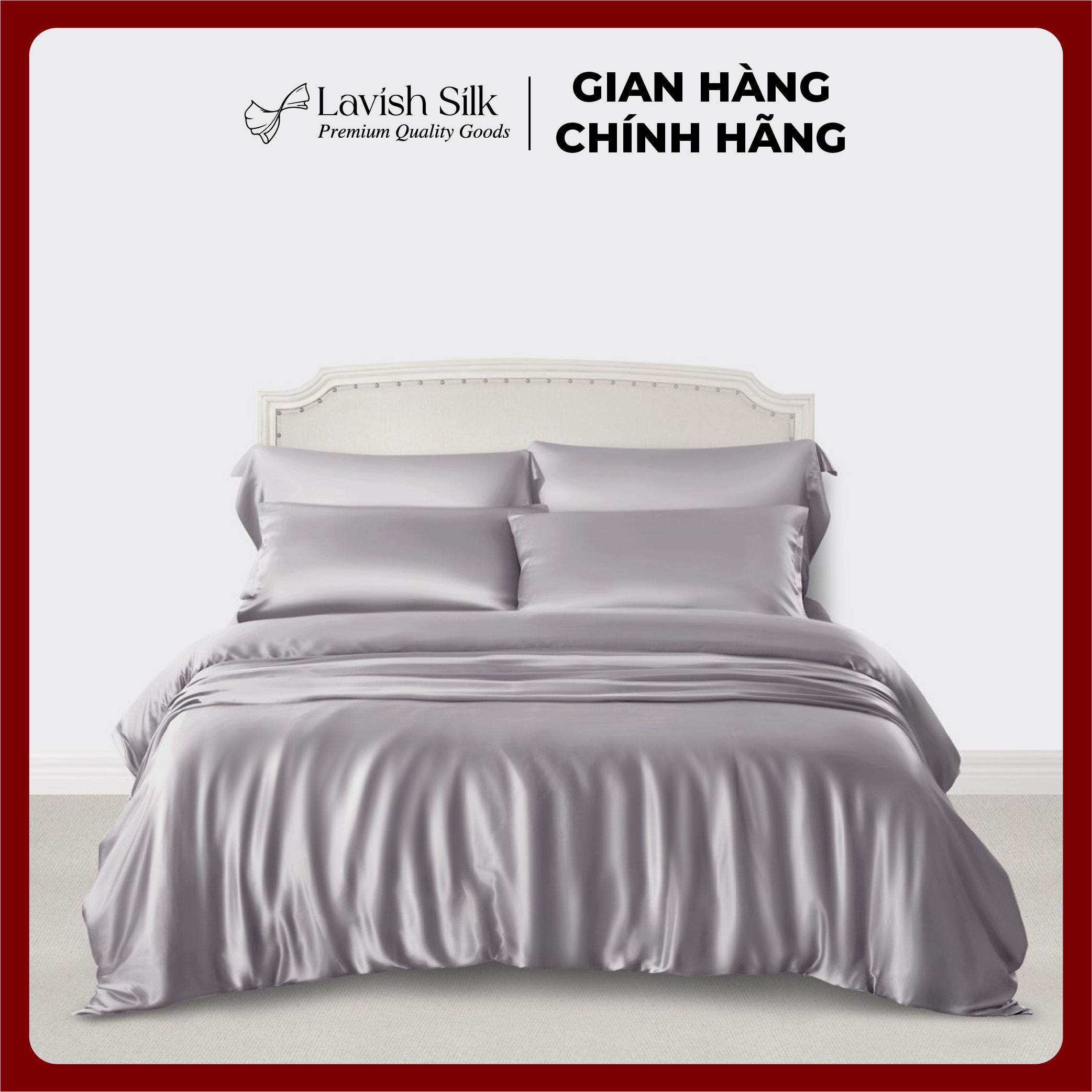 Vỏ Chăn Lẻ Phi Lụa 2m2 x 2m Lavish Silk hàng loại 1 mát lạnh không nối vải có dây kéo và 2 mặt vải dây 4 góc (22 màu )