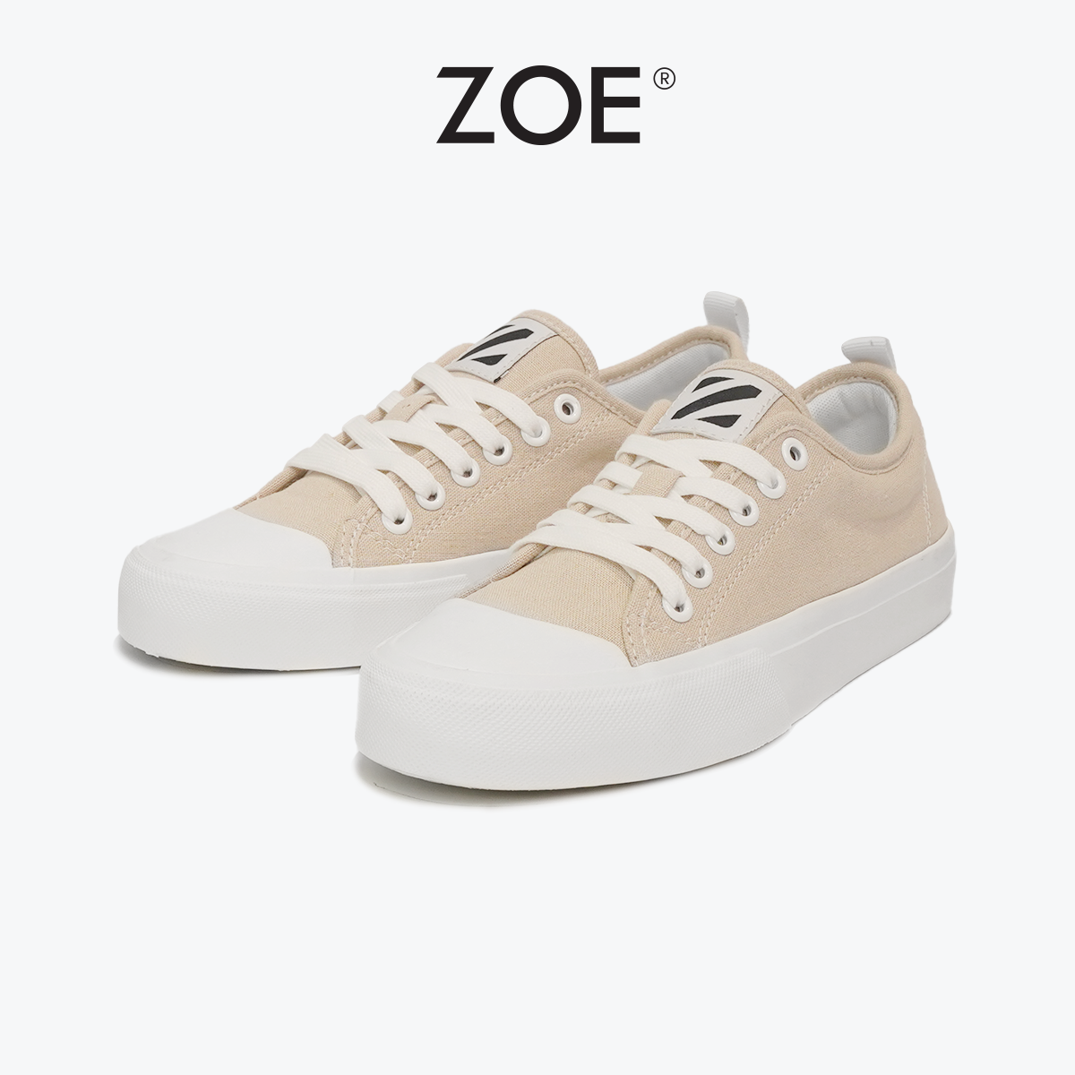 Giày Sneaker Basic Màu Beige LT005 | ZOE OFFICIAL