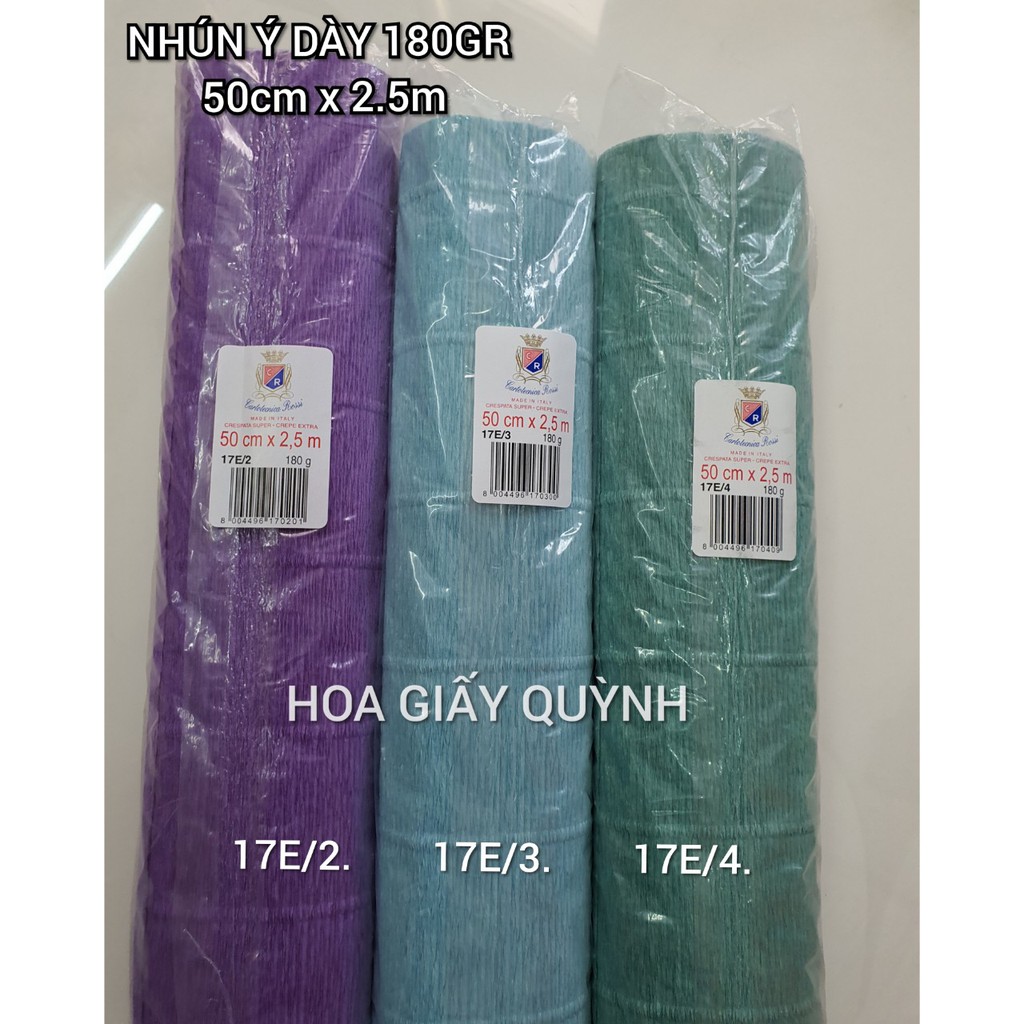 GIẤY NHÚN Ý DÀY MÀU MỚI (180g)