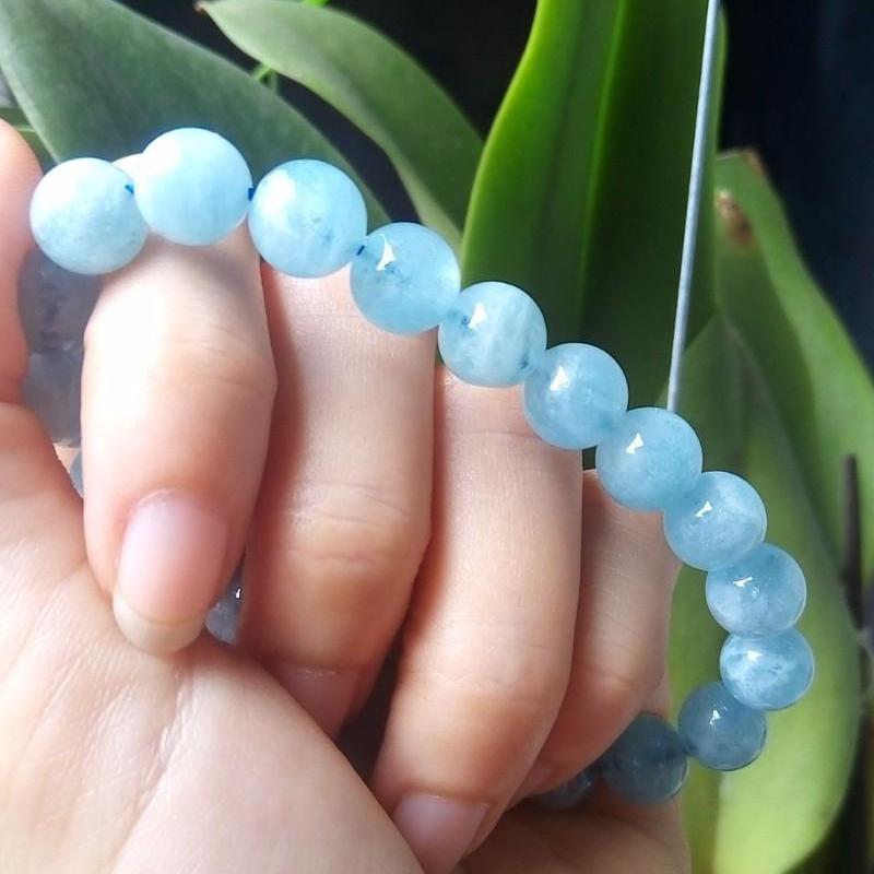 [HCM]Vòng Tay Đá Aquamarine 6ly
