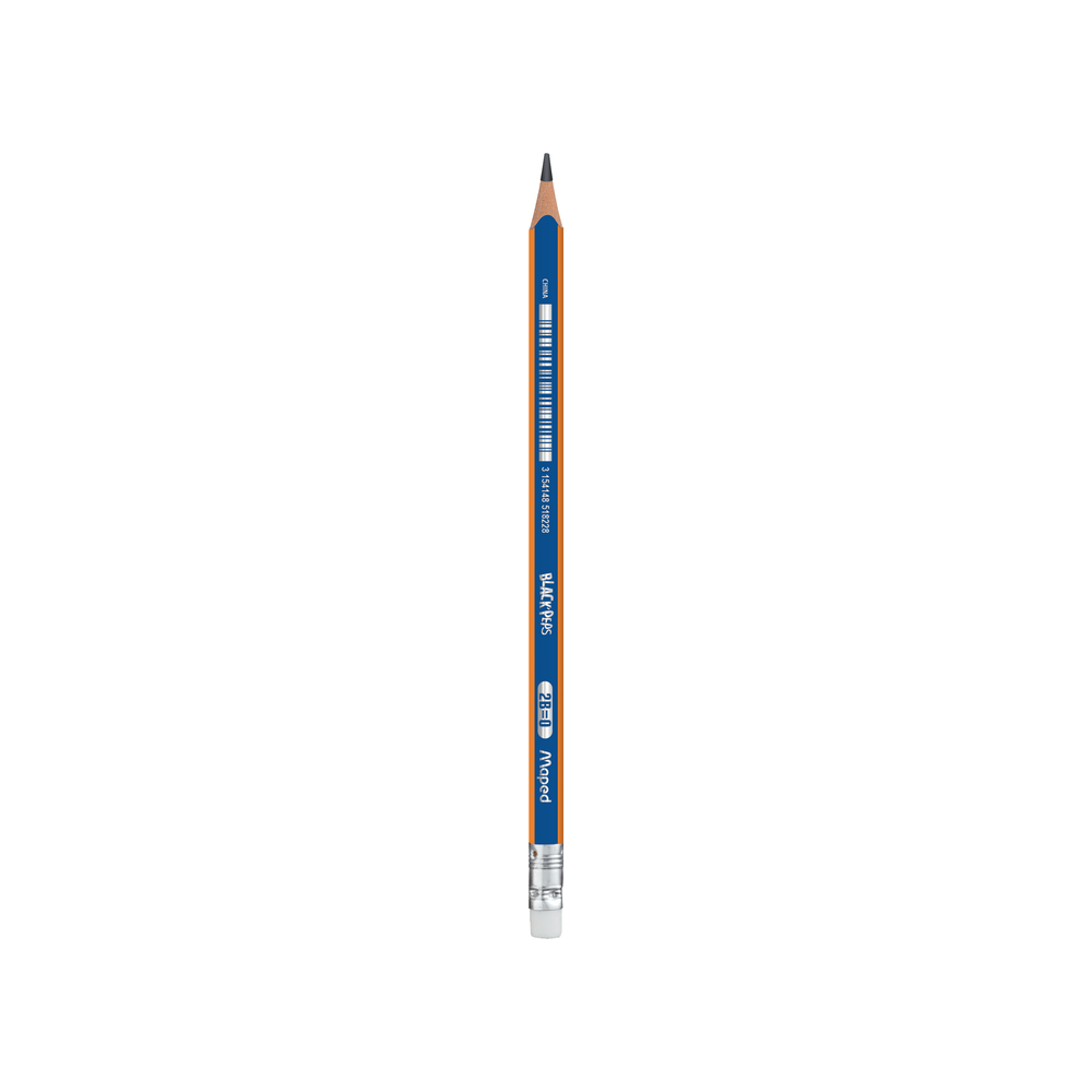 MAPED - Bút chì đen không gỗ Có Gôm 2B - 1 cây
