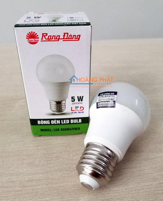 Bóng đèn LED BULB tròn 5W Model: A55N4/5W.H