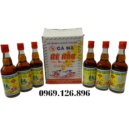 Nước mắm thượng hạng Cà Ná - Bé bầu (Thùng 6chai/500ml/chai)