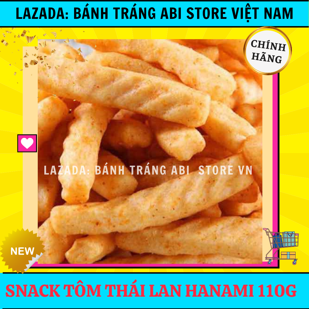 SNACK TÔM THÁI HANAMI LON 4 VỊ SẴN 110G