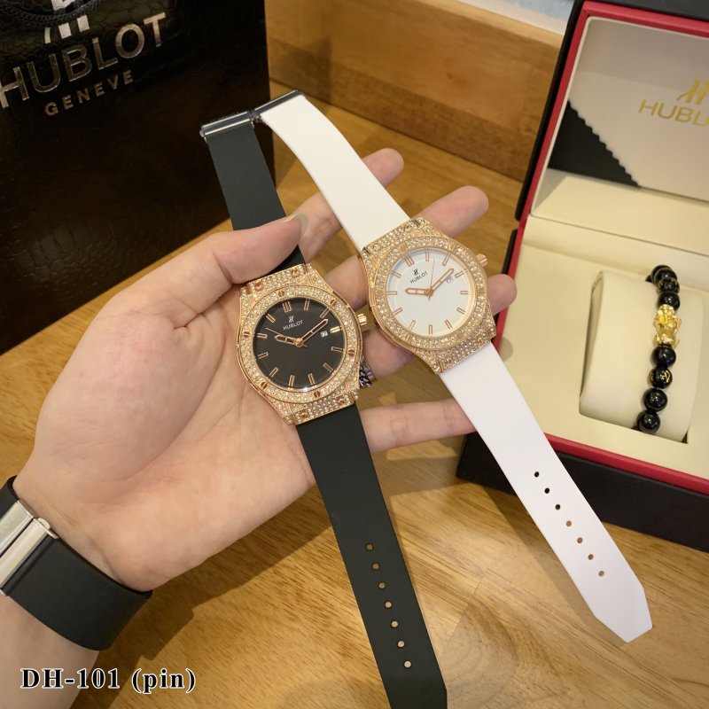 Nơi bán Đồng hồ nam hublot dây silicon hàng siêu đẹp đính đá fullbox đầy đủ DH101