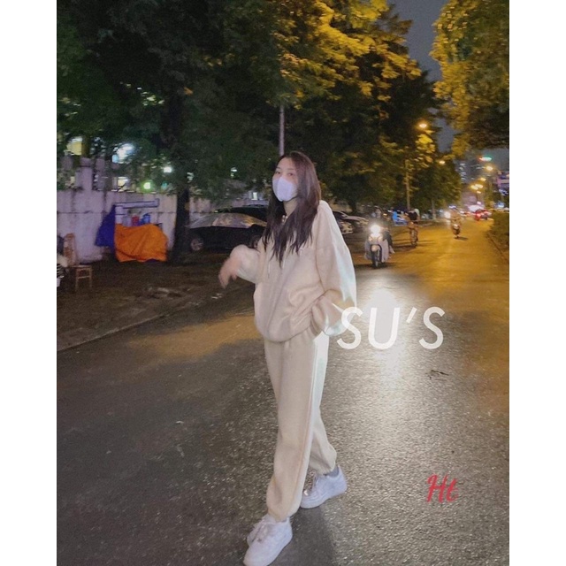 Bộ bỉ cotton hoodie HT12