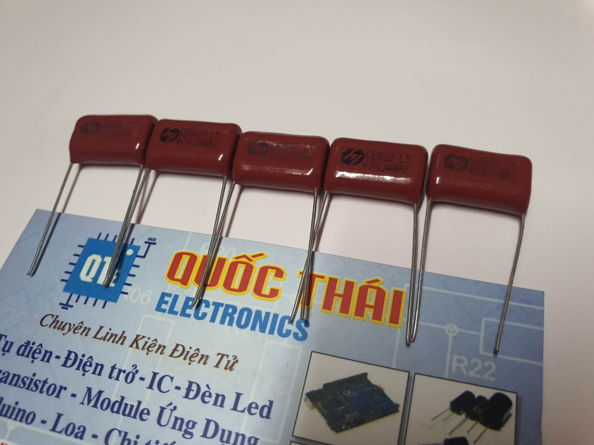 Combo 5 tụ kẹo đỏ 474j/400v