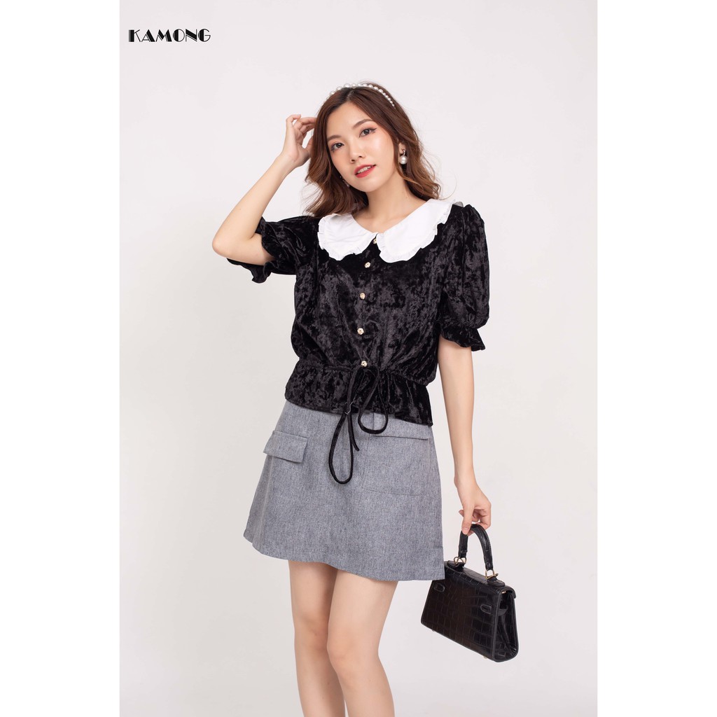 Chân Váy Chữ A Phối Túi Kamong Cv002