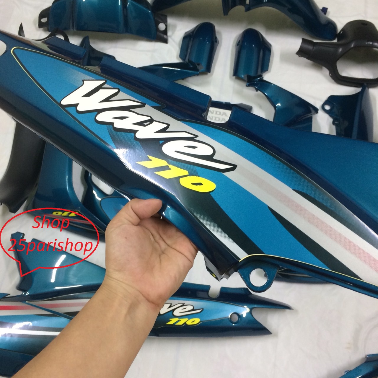 Dàn áo xe  Xanh Ngọc --wave nhỏ đời 2000 đến 2005 -nhựa abs  loại 1 cao cấp