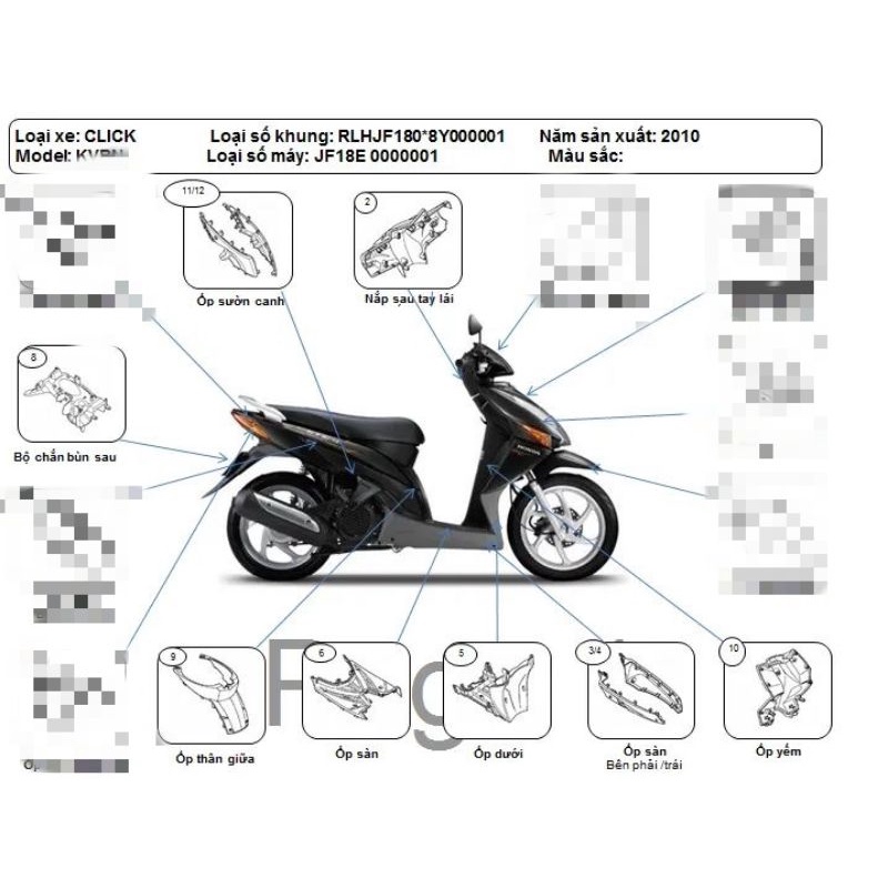 Bộ nhựa nhám click 110