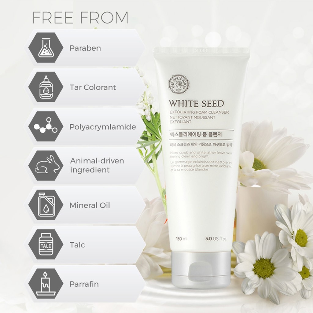 Sữa Rửa Mặt Dưỡng Da Trắng Sáng The Face Shop White Seed Exfoliating Cleansing Foam 150ml