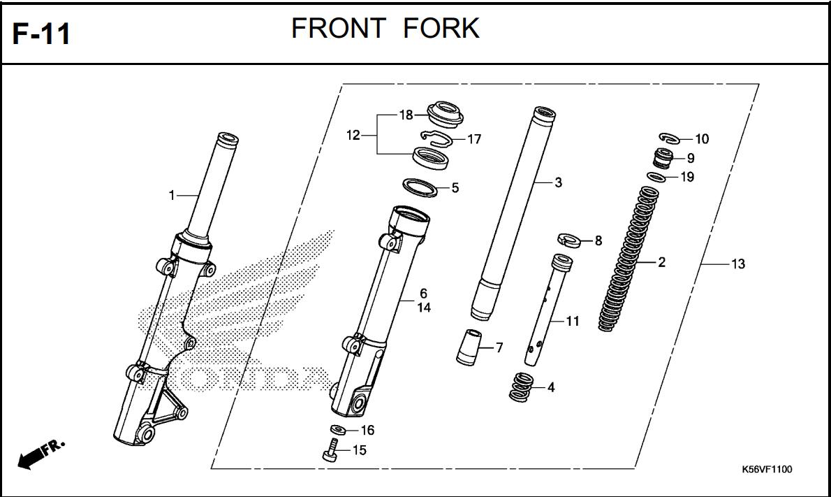 Đôi giảm xóc trước phải + trái Winner (MS:51400K56N11 và 51500K56N11)