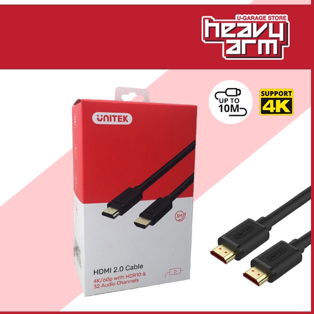 Cáp hdmi unitek 4k dài các loại 20m-15m-10m -5m -3m chính hãng,bảo hành 1 năm