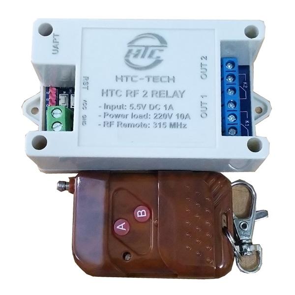 HTC-TECH Module HTC RF 2 Relay 315Mhz 5V- BUX