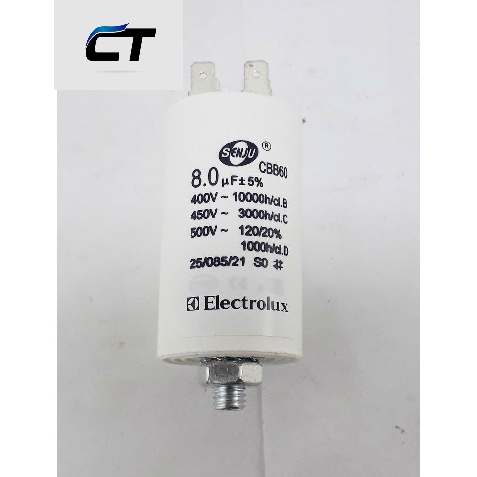 Tụ điện máy sấy ELECTROLUX CBB60 450VAC - 8.0uF+5%