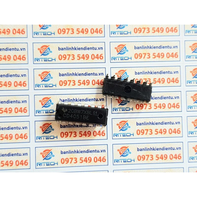[Combo 5 con] CD4051BD, CD4051BE, CD4051 DIP-16 IC hàng xịn