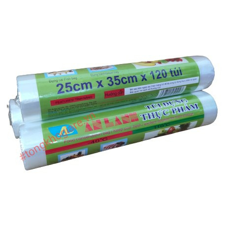 CUỘN TÚI ĐỰNG THỰC PHẨM AN LÀNH(25x35x0.25kg)