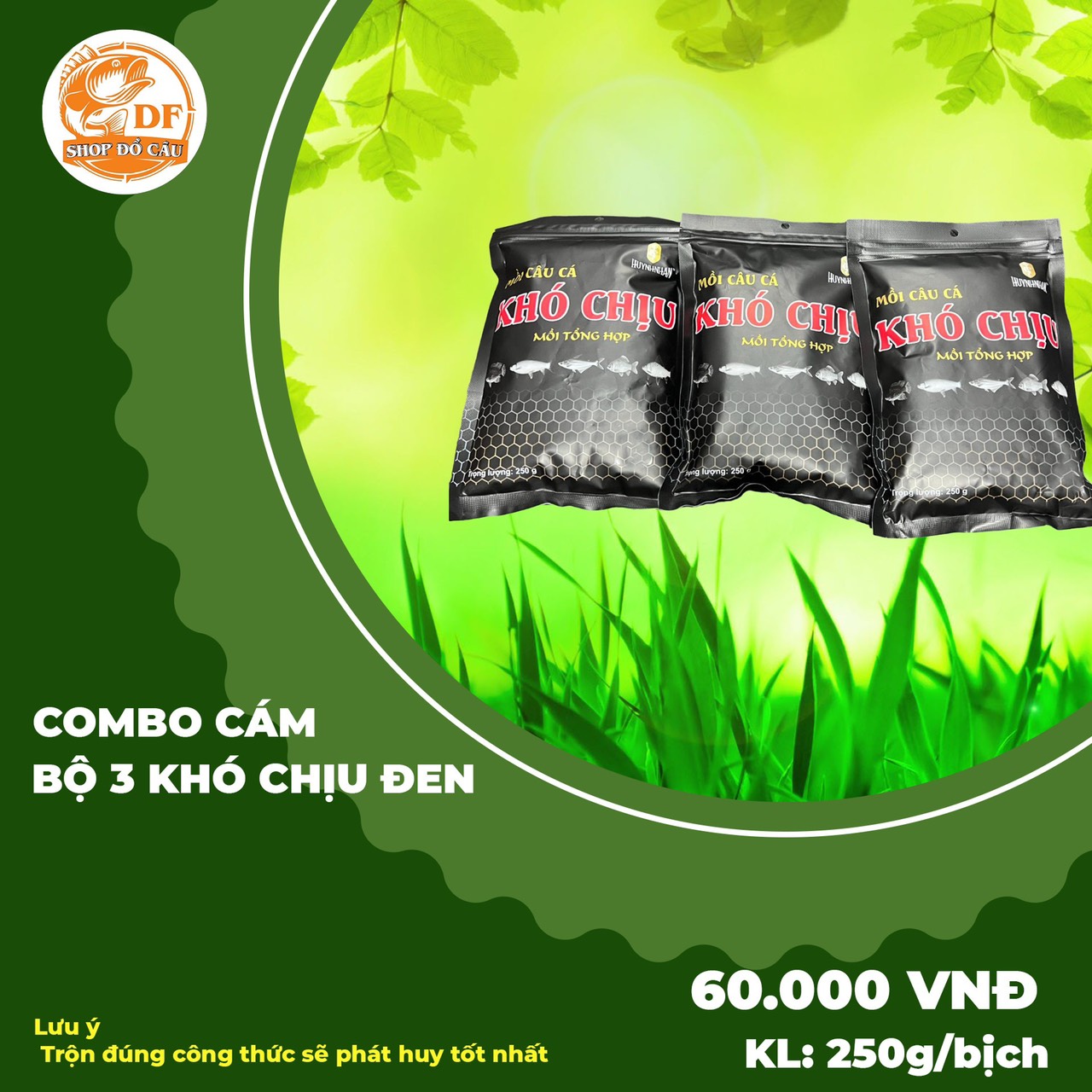 Mồi câu cá Khó Chịu đen ( Combo 5 gói ) -DUYFISHING