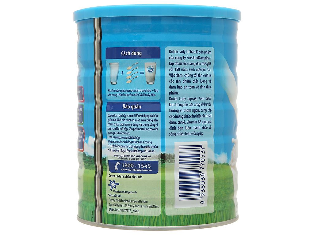 Sữa bột (CGHL) Dutch Lady nguyên kem 850g