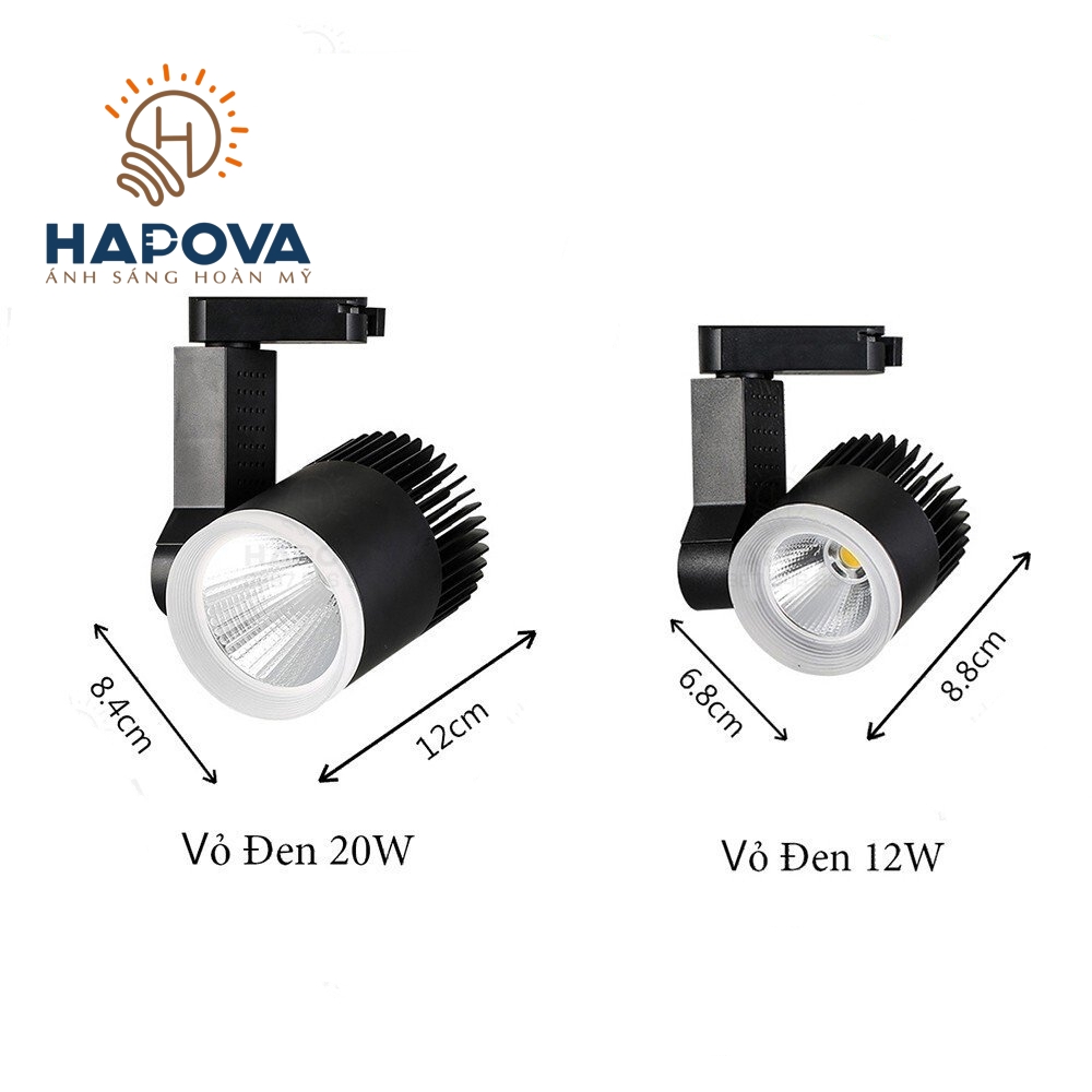 Đèn ray rọi công suất 12W, 20W HAPOVA XAVIA DR 01