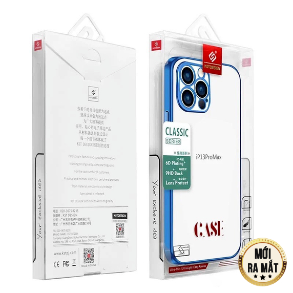 Ốp lưng KST DESIGN trong suốt cạnh vuông dành cho iphone 6/6plus/6s/6splus/7/7plus/8/8plus/x/xr/xs/11/12/13/pro/max/plus/promax