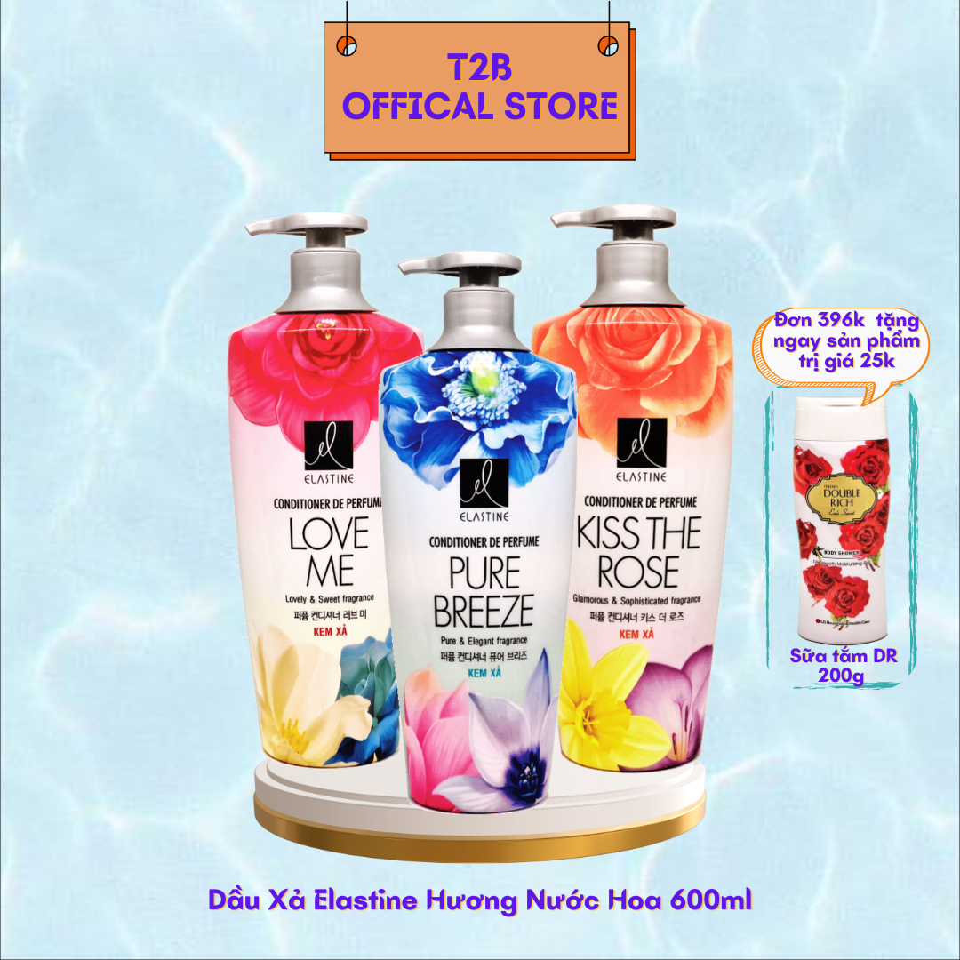 Dầu Xả Elastine Hương Nước Hoa Pure Breeze 600g