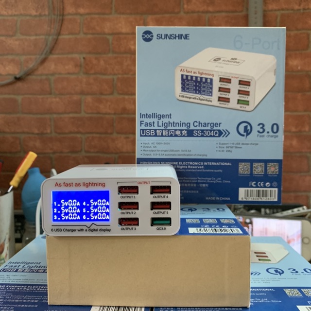 Nguồn sạc 6 cổng Sunshine SS-304Q