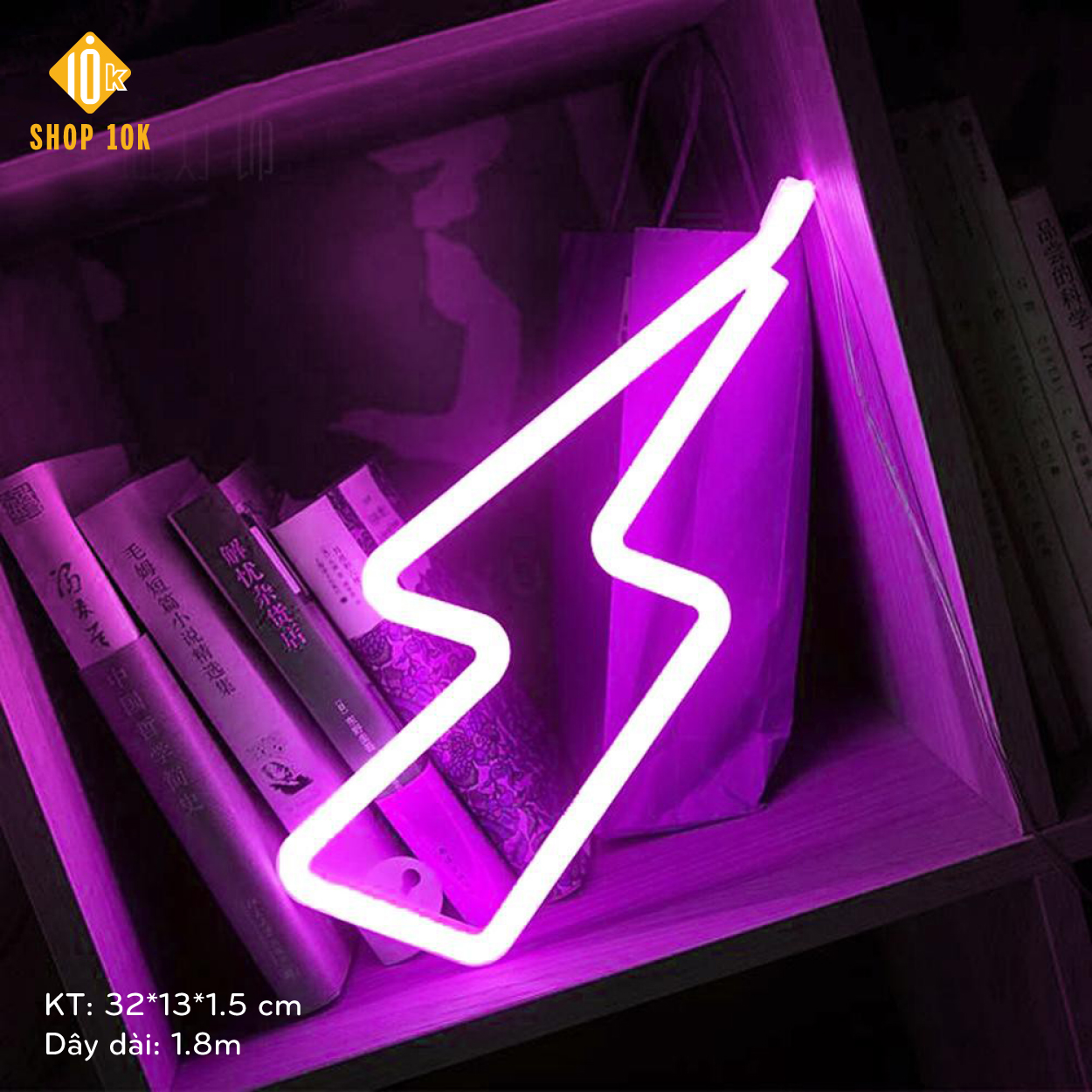 Đèn led trang trí Neon light hình tia Sấm chớp - SP005338